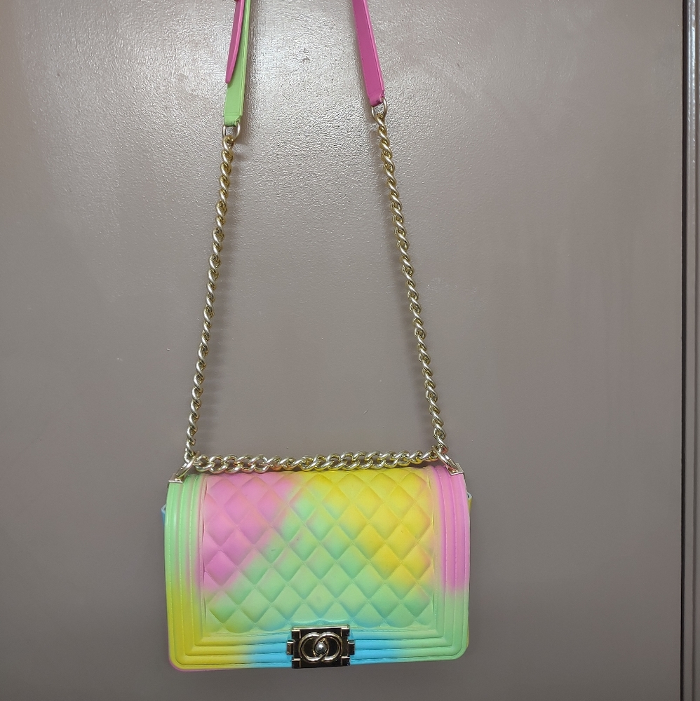 Tie Dye cross body jelly bag